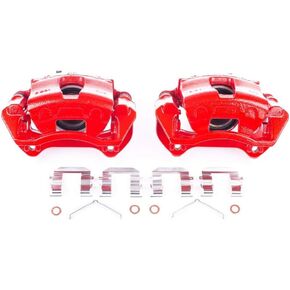 Power Stop Front S7324 Pair of High-Temp Red Powder Coated Calipers