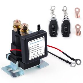 Yangoutool 12V Up to 500A Remote Battery Disconnect Switch with Quick Power Kill Shut-Off Cut Off Anti-Theft Control Energy Saving Isolator for Marine Boat RV Car Truck Parking Maintenance Storage