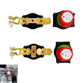 Heavy Duty 12V-48V Battery Disconnect Switch - Top Post Battery Kill Switch for Car, RV, Marine, Boat, ATV/UTV - Waterproof & Corrosion Resistant Negative Isolator, Easy Install (Fits Most Vehicles)