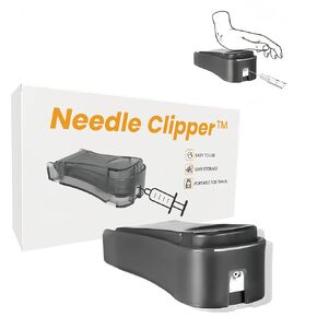 Pro Needle Clipper لمحاقن الأنسولين وإبر القلم - قاطع الأدوات الحادة من الفولاذ المقاوم للصدأ لـ 28g - 31g | حاوية التخلص من الإبرة الآمنة لمرضى السكر | حالة سفر مضغوطة محمولة لاستخدام المنزل والعيادة