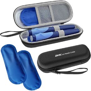 Insulin Pen Cooler Travel Case Premium Insulated Diabetic Organizer with 2 Reusable Ice Packs, Compact & Durable Design for Insulin Pens, Diabetic Supplies, Daily Use, and Travel Friendly