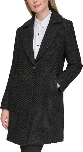 Karl Lagerfeld Paris Women's Solid Texture Wool Classic One Button Blazer in Saudi Arabia