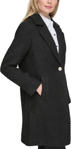 Karl Lagerfeld Paris Women's Solid Texture Wool Classic One Button Blazer in Saudi Arabia