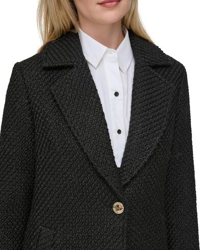Karl Lagerfeld Paris Women's Solid Texture Wool Classic One Button Blazer in Saudi Arabia