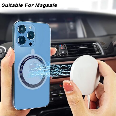 12 Pcs Magnetic Wireless Charging Metal Ring with Sticker, 2 Styles, Universal Ultra Thin Notched and Round Ring Conversion Kit Compatible with MagSafe iPhone 13 12 Pro Mini Max Galaxy S21, 3 Colors in Kuwait