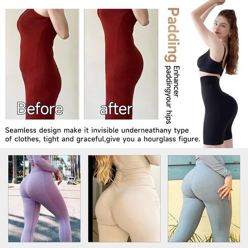 Women Butt Lifter Padded Hip Enhancer Seamless Underwear High Waist Control Shorts with Removable Hip Padded in Saudi Arabia