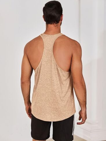 Runcati Mens Workout Tank Tops Gym Muscle Athletic Sleeveless T Shirts Bodybuilding Training Fitness Tops in Saudi Arabia