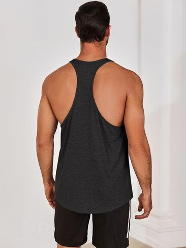 Runcati Mens Workout Tank Tops Gym Muscle Athletic Sleeveless T Shirts Bodybuilding Training Fitness Tops in Saudi Arabia
