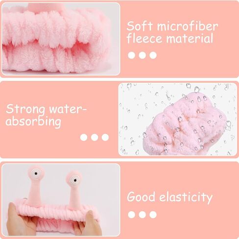Supoo 9 PCS Skincare Beadbands Snail Spa Beadband and Wristband Set Alien Bealch Beink Wash Washbands Chem Makeup Hairband Band for Wash Wash Wrap Head Plank in Kuwait
