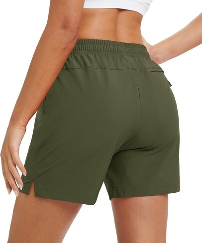 MAGCOMSEN Women's 5" Hiking Shorts UPF 50+ Quick Dry Lightweight Athletic Running Golf Summer Casual Shorts with Pockets in Saudi Arabia