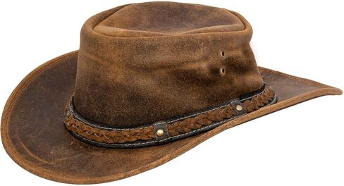Cowboy Aussie Real Leather Australian Western Outback Bush Hat in Saudi Arabia