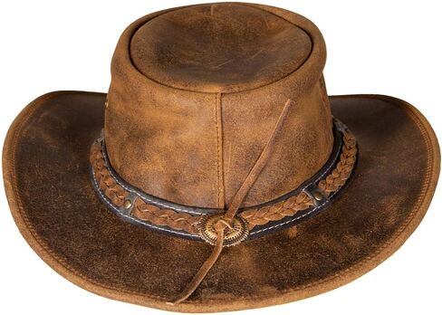 Cowboy Aussie Real Leather Australian Western Outback Bush Hat in Saudi Arabia