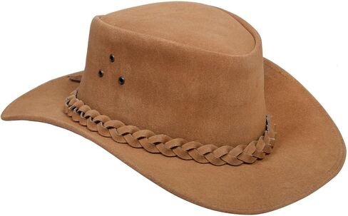 Cowboy Aussie Real Leather Australian Western Outback Bush Hat in Saudi Arabia