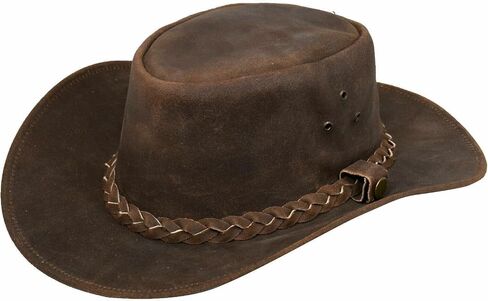 Cowboy Aussie Real Leather Australian Western Outback Bush Hat in Saudi Arabia
