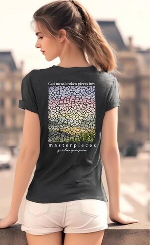 Women's Christian Bible Verse Graphic T Shirts Vintage Jesus Faith Pray Cross Print Tees Crewneck 2 Sided Tops in Saudi Arabia
