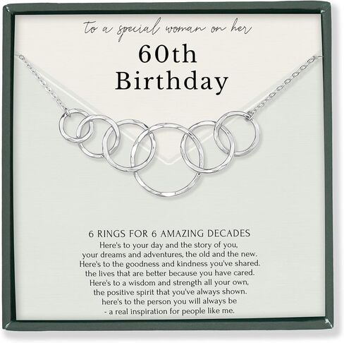 HOPE LOVE SHINE Birthday Necklace – Fashion Jewelry 16+2", 14K Gold Plated Sterling Silver with 3 Interlocking Rings, Hypoallergenic and Comfortable – A Thoughtful Choice for Birthday for Women in Saudi Arabia