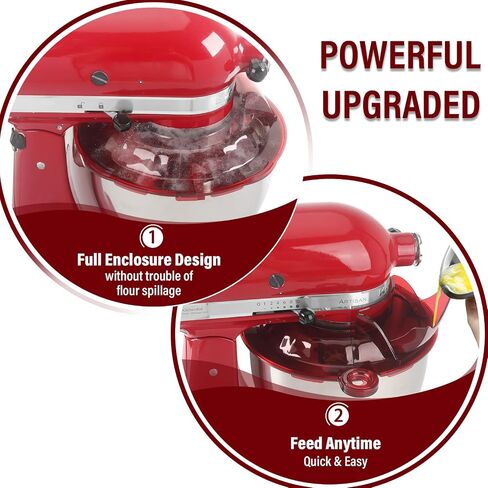 درع صب لرأس إمالة KitchenAid 4.5-5QT من الفولاذ المقاوم للصدأ (فقط)، درع صب آمن، واقي من الرش لخلاطات حامل مساعد المطبخ، ملحقات وإكسسوارات أدوات المطبخ in Kuwait