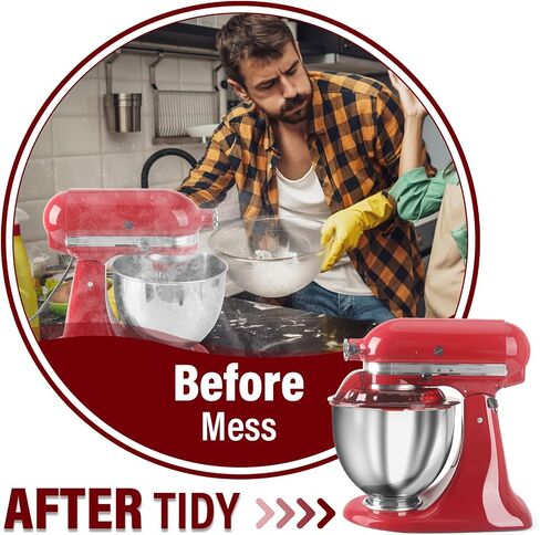 درع صب لرأس إمالة KitchenAid 4.5-5QT من الفولاذ المقاوم للصدأ (فقط)، درع صب آمن، واقي من الرش لخلاطات حامل مساعد المطبخ، ملحقات وإكسسوارات أدوات المطبخ in Kuwait