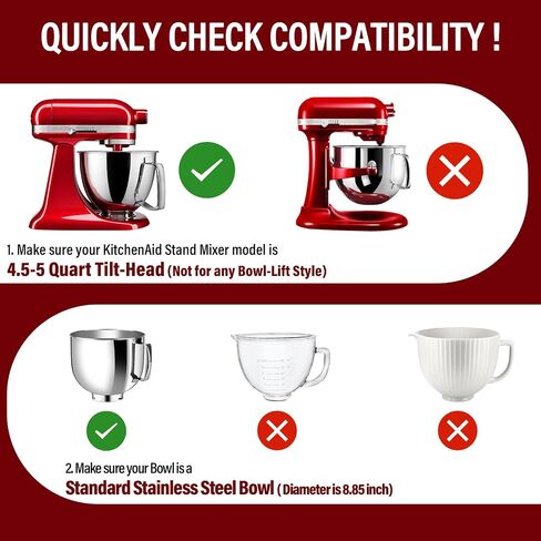 درع صب لرأس إمالة KitchenAid 4.5-5QT من الفولاذ المقاوم للصدأ (فقط)، درع صب آمن، واقي من الرش لخلاطات حامل مساعد المطبخ، ملحقات وإكسسوارات أدوات المطبخ in Kuwait