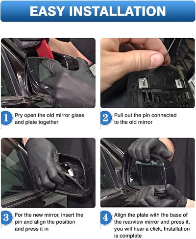Passenger Side Mirror Glass Replacement for Toyota Camry 2007 2008 2009 2010 2011(1st digit of VIN is a 1,4 or 5 made in USA Only), Right Convex Heated Mirror Glass with Backplate in Saudi Arabia