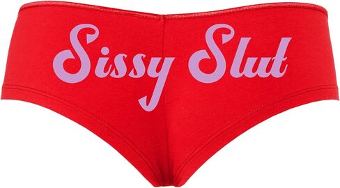 Knaughty Knickers Sissy Slut Red Boyshort Panty Fetish DMLB Cuckold Boyshort in Kuwait