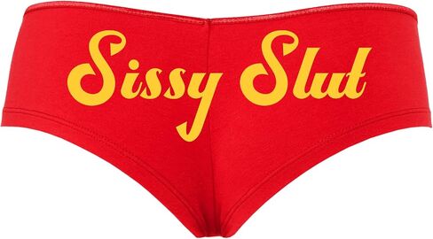 Knaughty Knickers Sissy Slut Red Boyshort Panty Fetish DMLB Cuckold Boyshort in Kuwait