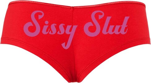 Knaughty Knickers Sissy Slut Red Boyshort Panty Fetish DMLB Cuckold Boyshort in Kuwait