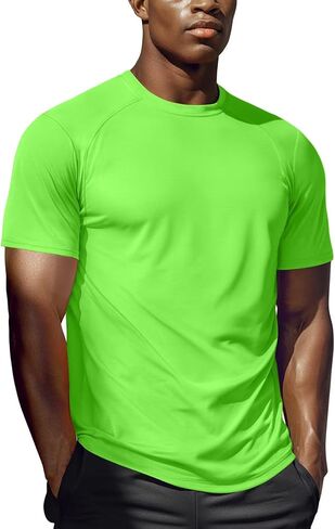 Zengjo Workout Shirts for Men Quick Dry, Moisture Wicking Athletic T-Shirts for Gym Running Sports Exercise in Saudi Arabia