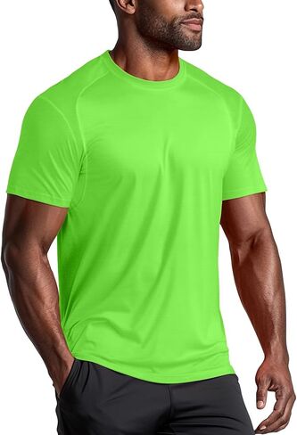 Zengjo Workout Shirts for Men Quick Dry, Moisture Wicking Athletic T-Shirts for Gym Running Sports Exercise in Saudi Arabia