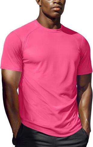 Zengjo Workout Shirts for Men Quick Dry, Moisture Wicking Athletic T-Shirts for Gym Running Sports Exercise in Saudi Arabia