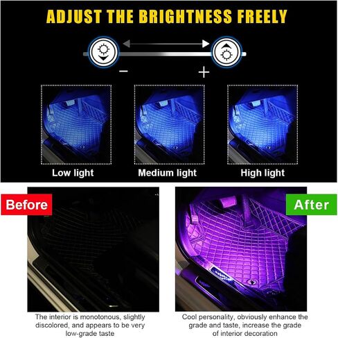 LED LED LED الأضواء الداخلية ، RBG 48 LED MULLOLOR MUSIC MUSION STRIP LIGHT مع التحكم عن بعد ، مجموعة مصباح الإضاءة المقاومة للماء تحت اندفاعة مع شاحن ، إكسسوارات السيارات (ولاعة السجائر) in Kuwait