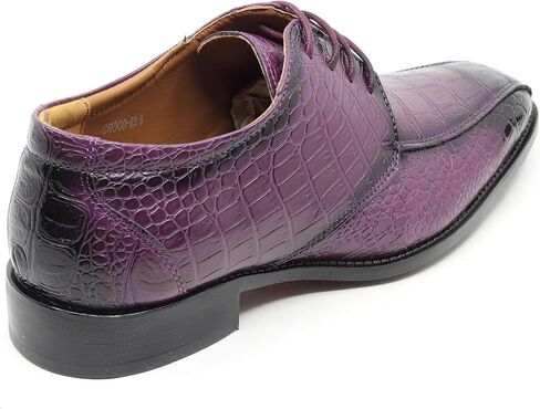 تمساح التمساح للرجال طباعة Oxford Fashion Lace Up Dress Shoe Croco-03 in Kuwait