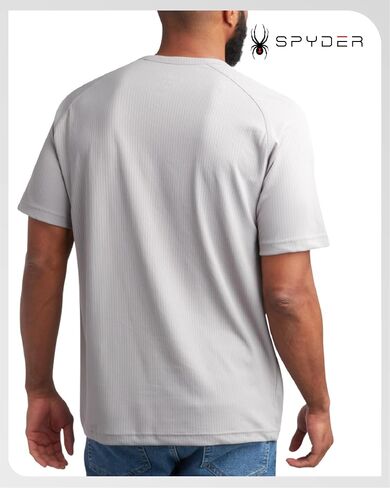قمصان Spyder Mens - رطوبة الفتل القصيرة القمصان Henley للرجال - قميص رياضي سريع الجاف خفيفة الوزن (الأحجام: S -XL) in Saudi Arabia
