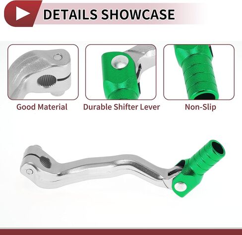 Folding Motorcycle Gear Shifter Lever for Bosuer M4 Aluminum Alloy Pedal Shift Lever Arm Siver Tone Lever Green Head in Saudi Arabia