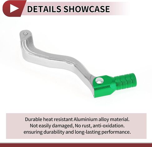 Folding Motorcycle Gear Shifter Lever for Bosuer M4 Aluminum Alloy Pedal Shift Lever Arm Siver Tone Lever Green Head in Saudi Arabia