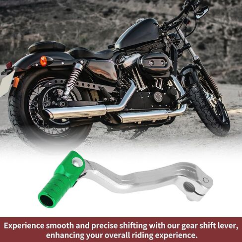 Folding Motorcycle Gear Shifter Lever for Bosuer M4 Aluminum Alloy Pedal Shift Lever Arm Siver Tone Lever Green Head in Saudi Arabia