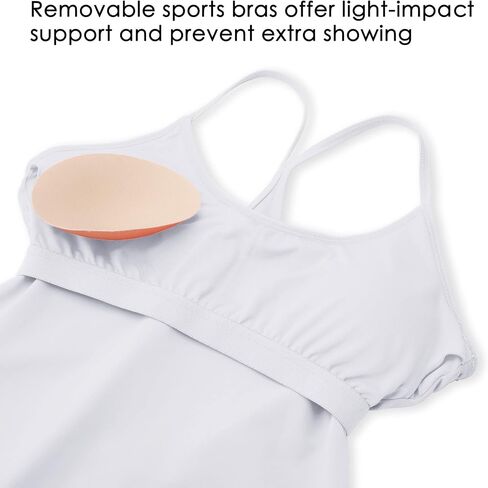Willit Women's Exercise Dress Tennis Golf Workout Dress with Built-in Bra Yoga Athletic Dress with Pockets in Saudi Arabia