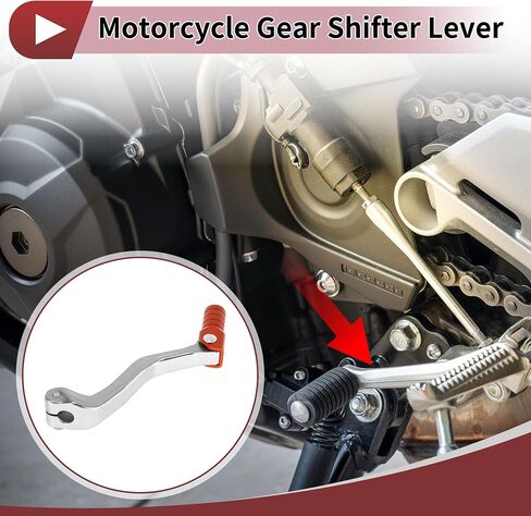 Folding Motorcycle Gear Shifter Lever for Bosuer M4 Aluminum Alloy Pedal Shift Lever Arm Siver Tone Lever Green Head in Saudi Arabia