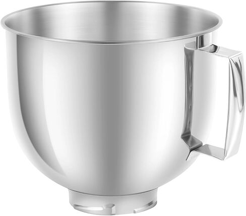 وعاء خلاط من الفولاذ المقاوم للصدأ 6QT مع مقبض متوافق مع خلاطات حامل وعاء كيتشن إيد KD2661، KL26M، KP26M1، KP26M8، KP26N9، KV25G، KV25M. بديل لوعاء الخلط كيتشن إيد بسعة 6 لتر KN2B6PEH in Kuwait
