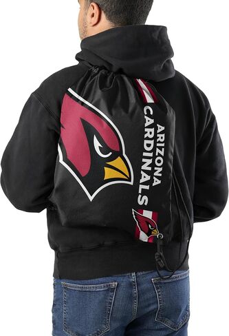 FOCO Atlanta Falcons NFL Alternate Color Big Logo Drawstring Backpack - Black in Saudi Arabia