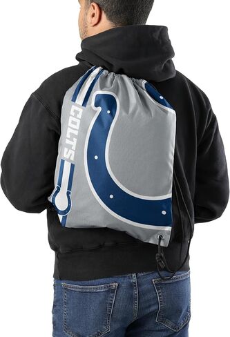 FOCO Atlanta Falcons NFL Alternate Color Big Logo Drawstring Backpack - Black in Saudi Arabia