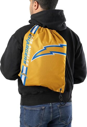 FOCO Atlanta Falcons NFL Alternate Color Big Logo Drawstring Backpack - Black in Saudi Arabia
