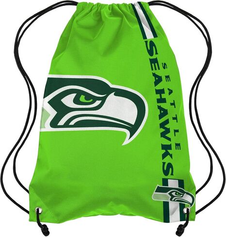 FOCO Atlanta Falcons NFL Alternate Color Big Logo Drawstring Backpack - Black in Saudi Arabia