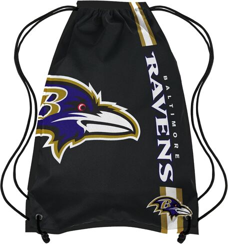 FOCO Atlanta Falcons NFL Alternate Color Big Logo Drawstring Backpack - Black in Saudi Arabia