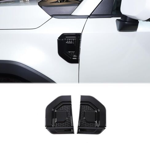 Car Fender Side Side Cover متوافقة مع Toyota Land Cruiser Prado LC250 J250 2024+ الملحقات ، ABS Side Fender Air Vent Societory Trim Trim (Black) in Saudi Arabia