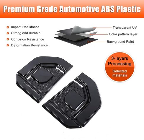 Car Fender Side Side Cover متوافقة مع Toyota Land Cruiser Prado LC250 J250 2024+ الملحقات ، ABS Side Fender Air Vent Societory Trim Trim (Black) in Saudi Arabia