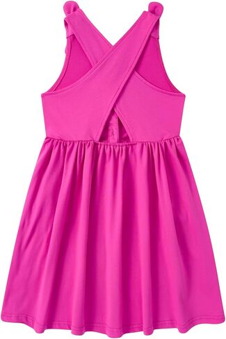 Vieille Summer Dress for Girls Button Down Sleeveless Dresses with Pockets Cross Back Sundress 2-6 Years in Saudi Arabia