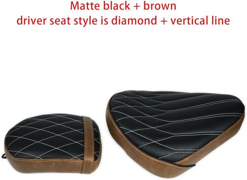 Thickened Motorcycle Driver Seat for Rebel 300/500, Front Rider Cushion Pad CMX 300 CMX 500 (2017-2024) /Matt Black + Brown in Kuwait