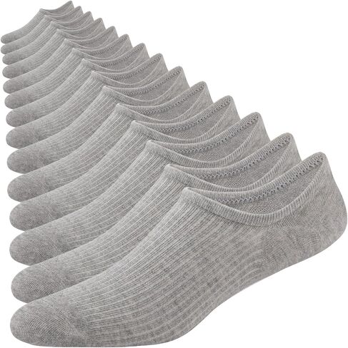 Coovan No Show Socks for Men 7 Pack Cotton Cotton Casual Basic Invisible Socks with Non Slip Grip in Kuwait