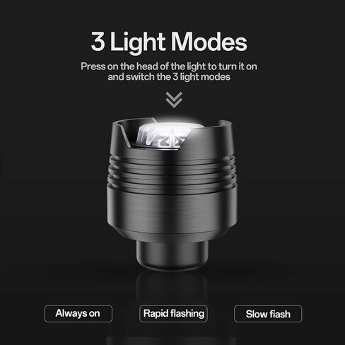 Rechargeable Headlights for Clog 2PCS, Flashlight Clog Charm Attachment Accessories for Shoes with 3 Light Modes for Dog Walking, Camping, Running, Suitable for Adults Kids Boys Girls Men Women in Saudi Arabia
